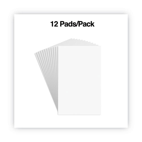 Scratch Pads, Unruled, 5 X 8, White, 100 Sheets, 12/pack.