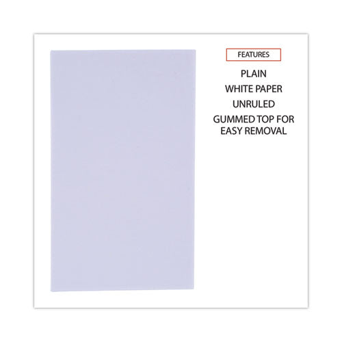 Scratch Pad Value Pack, Unruled, 3 X 5, White, 100 Sheets, 180/carton.