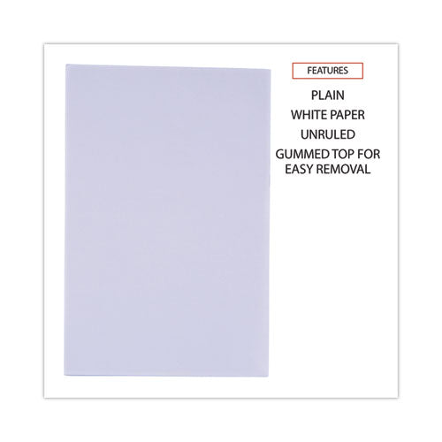 Scratch Pad Value Pack, Unruled, 4 X 6, White, 100 Sheets, 120/carton.