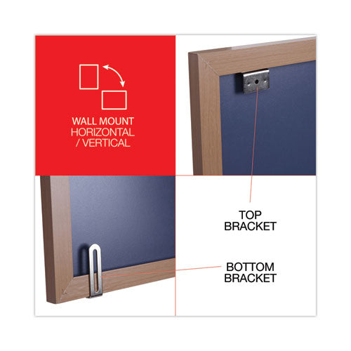 Deluxe Melamine Dry Erase Board, 36 X 24, Melamine White Surface, Oak Fiberboard Frame.