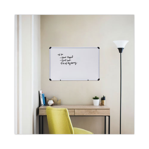 Modern Melamine Dry Erase Board With Aluminum Frame, 36 X 24, White Surface.