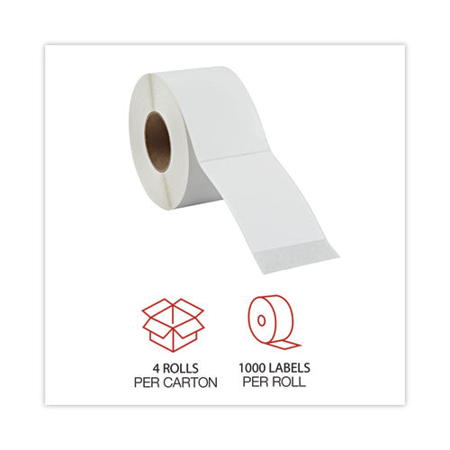 Thermal Transfer Blank Shipping Labels, Label Printers, 4 X 6, White, 1,000/roll, 4 Rolls/carton.