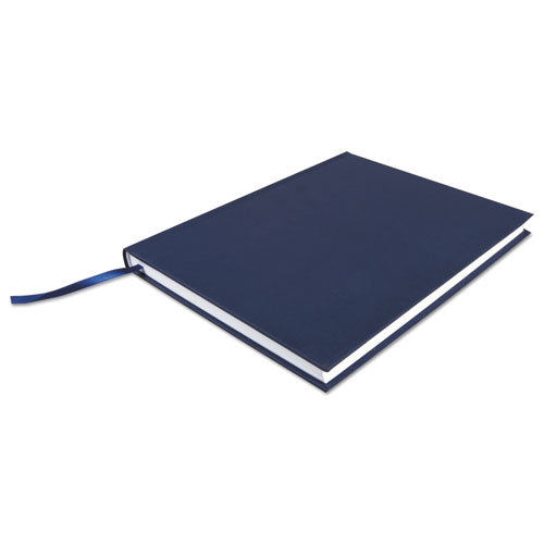 Casebound Hardcover Notebook, 1-subject, Wide/legal Rule, Dark Blue Cover, (150) 10.25 X 7.63 Sheets.