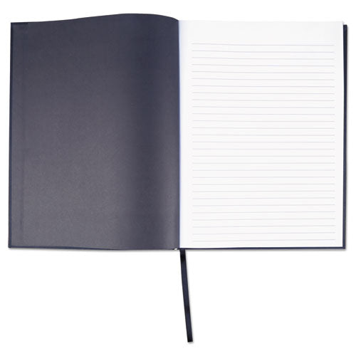 Casebound Hardcover Notebook, 1-subject, Wide/legal Rule, Black Cover, (150) 10.25 X 7.63 Sheets.