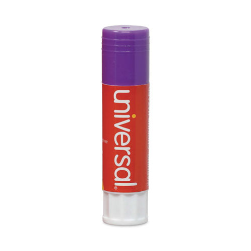 Glue Stick, 1.3 Oz, Applies Purple, Dries Clear, 12/pack.