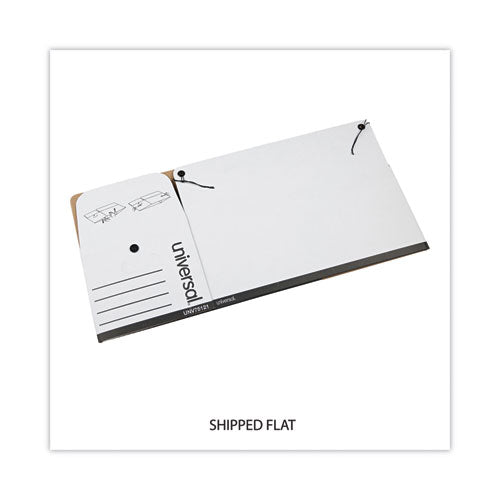 Deluxe Quick Set-up String-and-button Boxes, Letter Files, White, 12/carton.