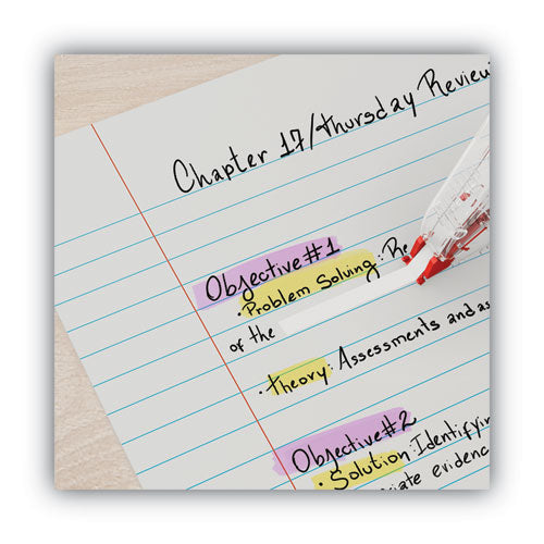 Correction Tape Dispenser, Non-refillable, Transparent Red Applicator, 0.2" X 315", 2/pack.