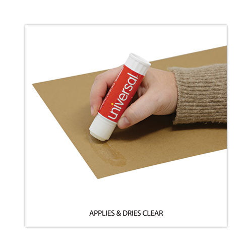 Glue Stick, 1.3 Oz, Applies And Dries Clear, 12/pack.