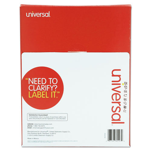 White Labels, Inkjet/laser Printers, 3.33 X 4, White, 6/sheet, 100 Sheets/box
