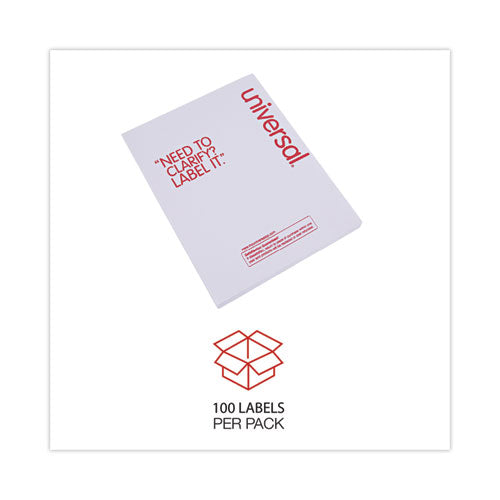 White Labels, Inkjet/laser Printers, 5.5 X 8.5, White, 2/sheet, 100 Sheets/pack.