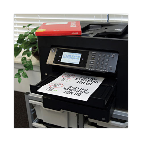 White Labels, Inkjet/laser Printers, 5.5 X 8.5, White, 2/sheet, 100 Sheets/pack.