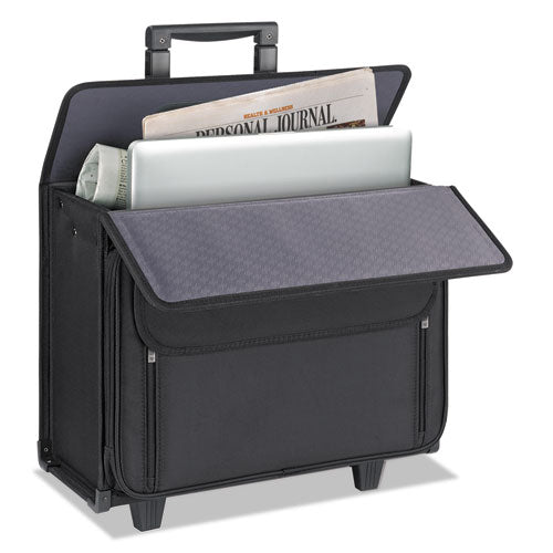 Classic Rolling Catalog Case, Fits Devices Up To 17.3", Polyester, 18 X 7 X 14, Black.