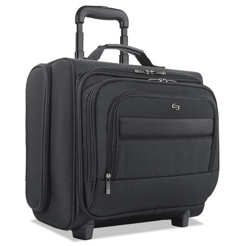 Classic Rolling Overnighter Case, Fits Devices Up To 15.6", Ballistic Polyester,16.14 X 6.69 X 13.78, Black