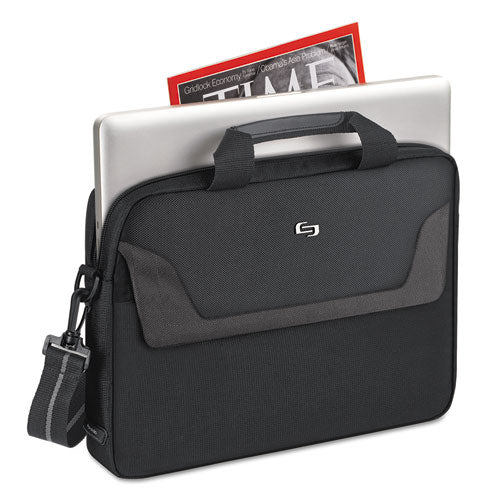 Pro Slim Brief, Fits Devices Up To 14.1", Polyester, 14 X 1.5 X 10.5, Black.