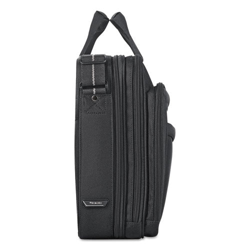 Pro Checkfast Briefcase, Fits Devices Up To 17.3", Polyester, 17 X 5.5 X 13.75, Black.