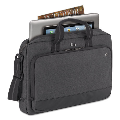 Urban Slimbrief, Fits Devices Up To 15.6", Polyester, 16" X 3" X 11.5", Gray.