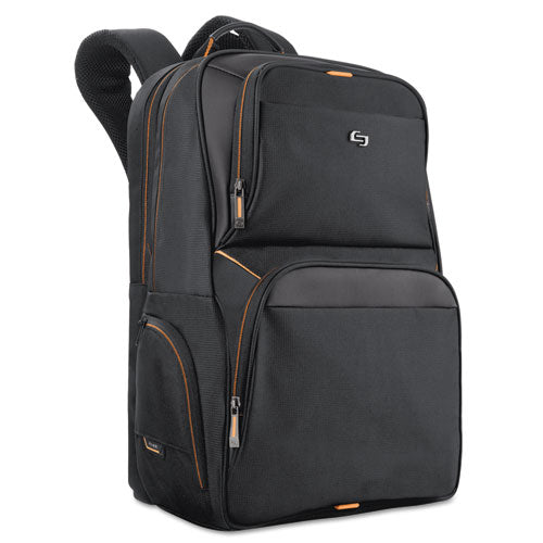 Urban Backpack, Fits Devices Up To 17.3", Polyester, 12.5 X 8.5 X 18.5, Black.