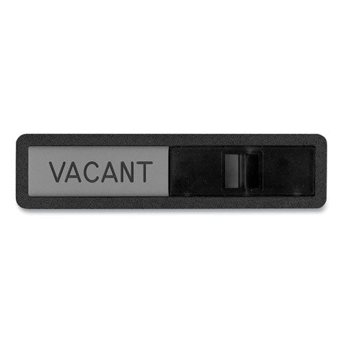 Vacant/in Use Sign, In-use; Vacant, 2.5 X 10.5, Black/silver.