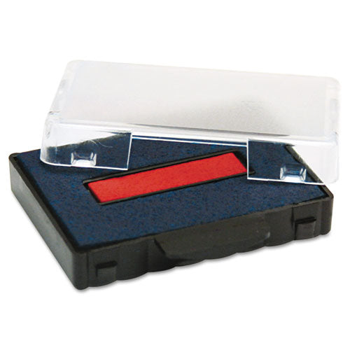 T5460 Professional Replacement Ink Pad For Trodat Custom Self-inking Stamps,1.38" X 2.38", Blue/red.