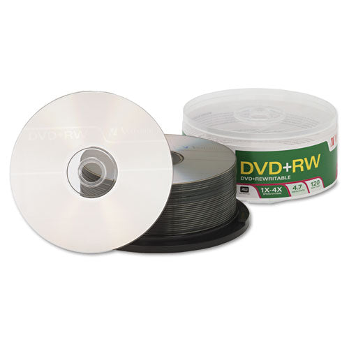 Dvd+rw Rewritable Disc, 4.7 Gb, 4x, Spindle, Silver, 30/pack.