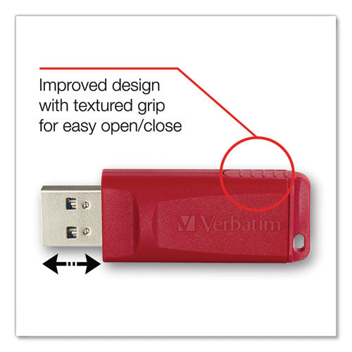 Store 'n' Go Usb Flash Drive, 128 Gb, Red.