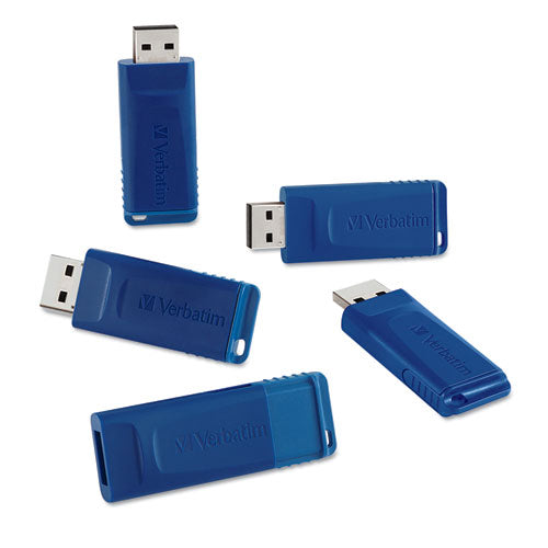 Classic Usb 2.0 Flash Drive, 8 Gb, Blue, 5/pack.