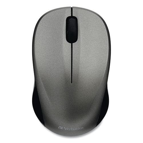 Silent Wireless Blue Led Mouse,2.4 Ghz Frequency/32.8 Ft Wireless Range, Left/right Hand Use, Graphite
