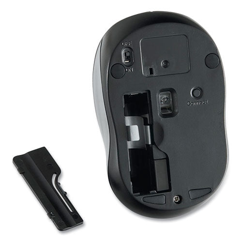 Silent Wireless Blue Led Mouse,2.4 Ghz Frequency/32.8 Ft Wireless Range, Left/right Hand Use, Graphite