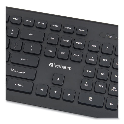 Wireless Slim Keyboard, 103 Keys, Black.
