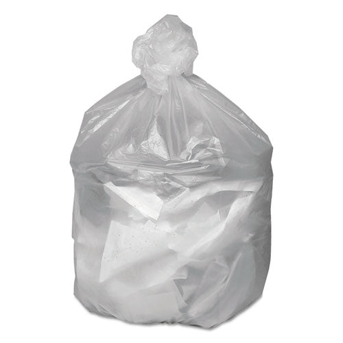 Waste Can Liners, 56 Gal, 14 Microns, 43" X 46", Natural, 20 Bags/roll, 10 Rolls/carton