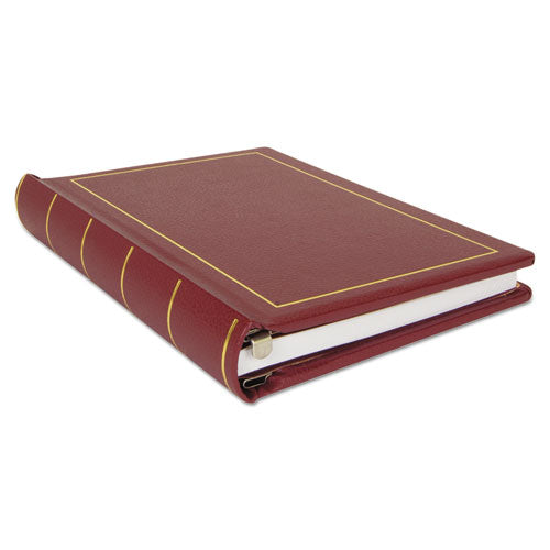 Looseleaf Corporation Minute Book, 1-subject, Unruled, Red/gold Cover, (250) 11 X 8.5 Sheets.