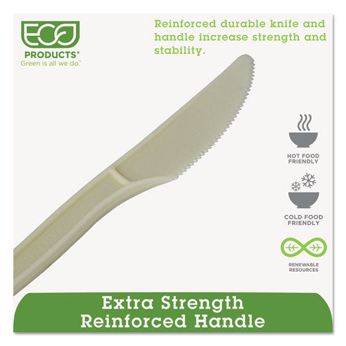 Ecosense Renewable Plant Starch Cutlery, Knife, 7", 50/pack, 20 Packs/carton.