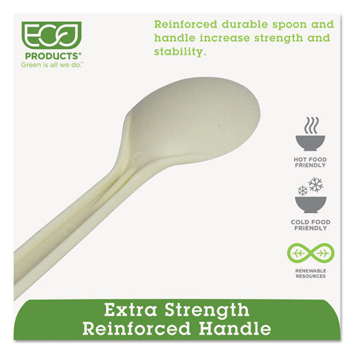 Ecosense Renewable Plant Starch Cutlery, Spoon, 7", 50/pack, 20 Packs/carton.