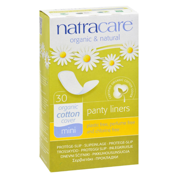 Natracare Natural Mini Panty Liners - 30 Pack.