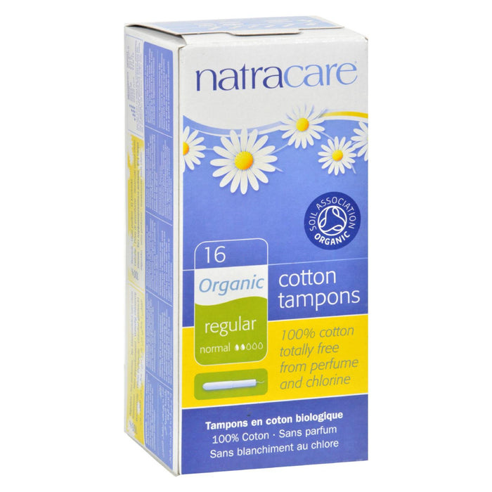 Natracare 100% Organic Cotton Tampons Regular W/ Applicator - 16 Tampons.