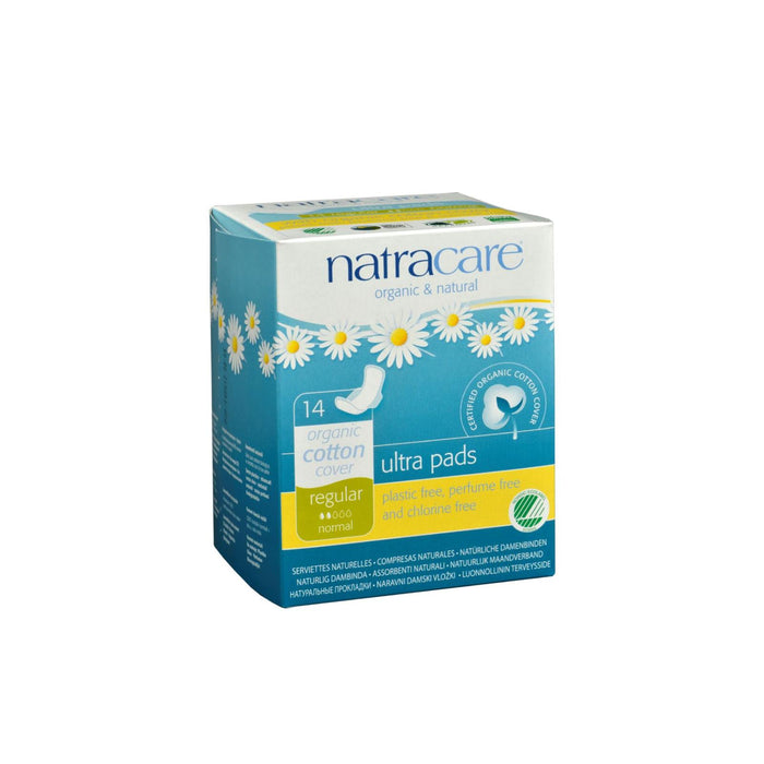 Natracare Natural Ultra Pads W/wings Regular W/organic Cotton Cover -  14 Pack.