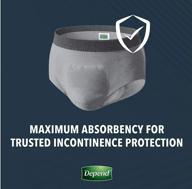 Depend Real Fit Maximum Protection for Men with Moderate to Heavy Incontinence  52 Count