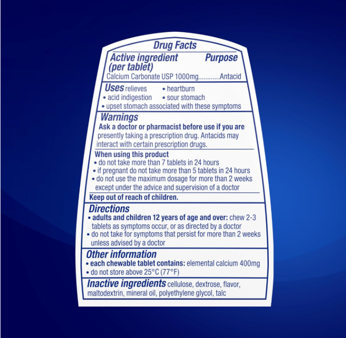 TUMS Ultra Strength Chewable Antacid Tablets for Heartburn & Acid Indigestion Relief – Assorted Berry Flavors – 160 Count