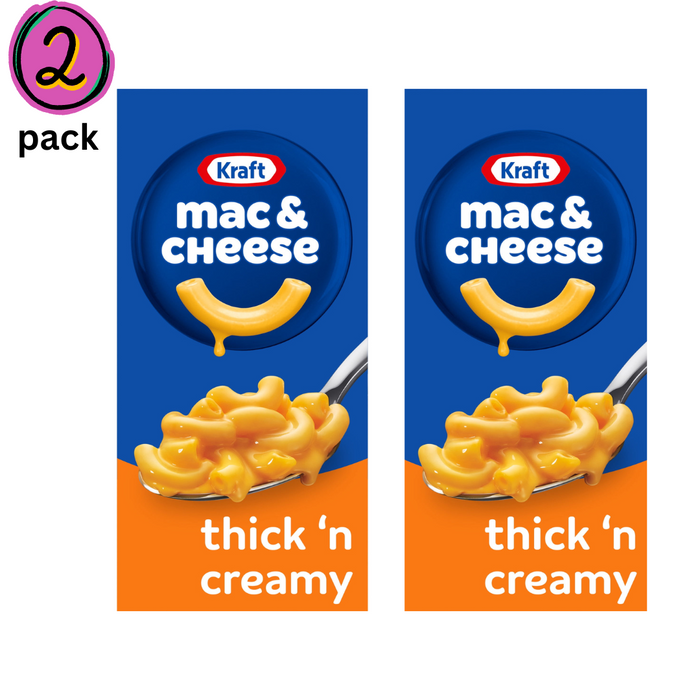 Kraft Thick 'n Creamy Mac N Cheese Macaroni and Cheese Dinner, 7.25 oz Box