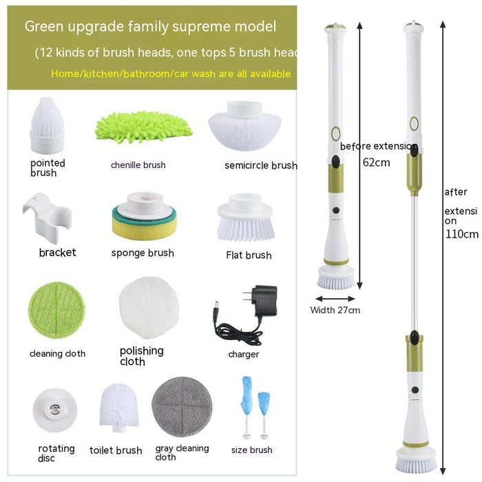 Household Kitchen Tile Cordless Power Cleaning Brush