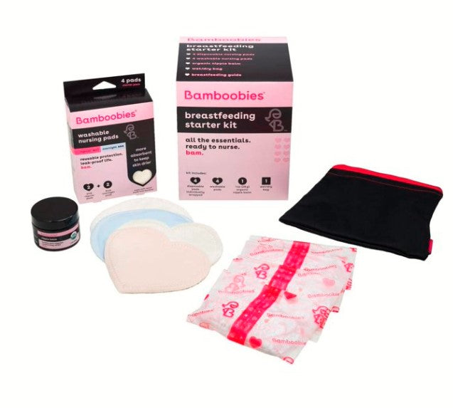 Bamboobies Breastfeeding Starter Kit- Great Baby Shower Gift, Hospital Bag Must Have
