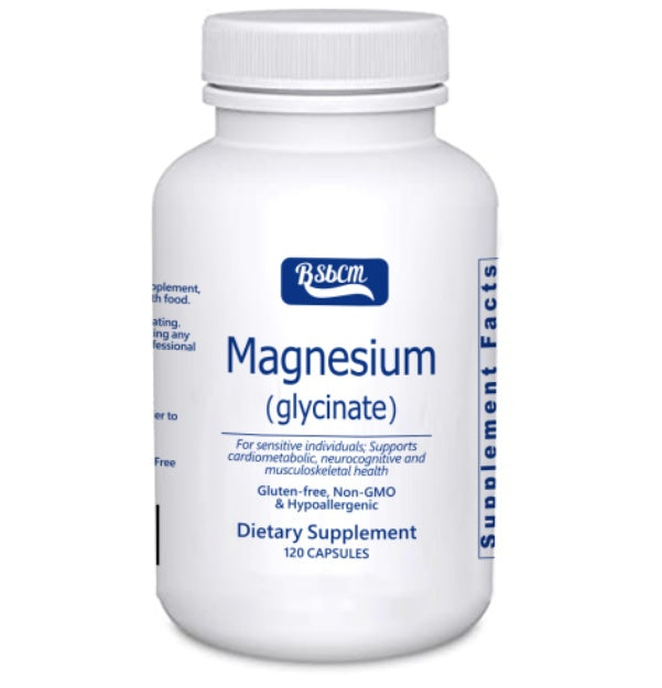 Encapsulations Magnesium Glycinate  Supplement To Support Stress Relief, Sleep, Heart Health, Nerves, Muscles And Metabolism  With Magnesium Glycinate  120 Capsules