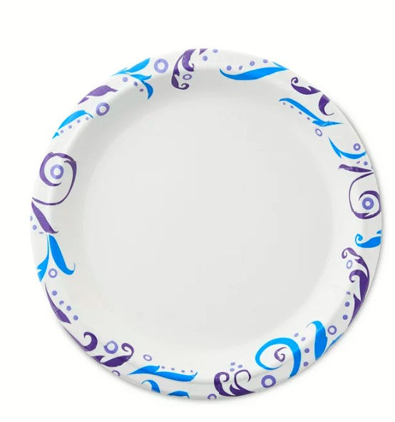 Great Value Everyday Disposable Paper Plates, 9in- 300ct