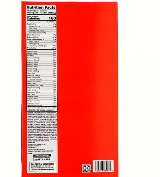 Member's Mark High Protein Chocolate Shake -11 fl. oz., 18 pk