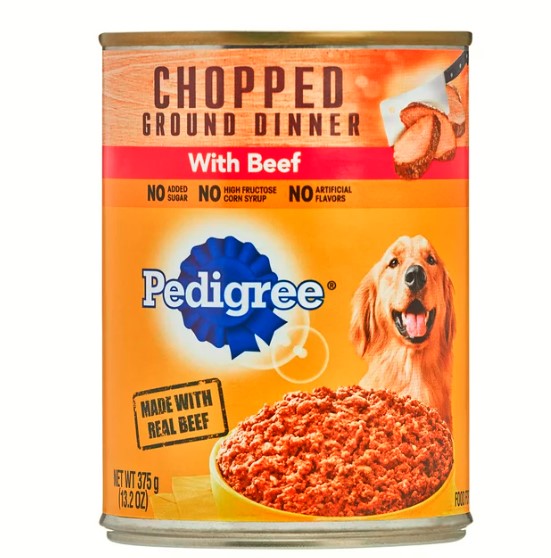 Pedigree Chopped Ground Dinner Multipack Beef & Chicken Dog Food 13.7 oz 12 Pack - PDS-023100273150