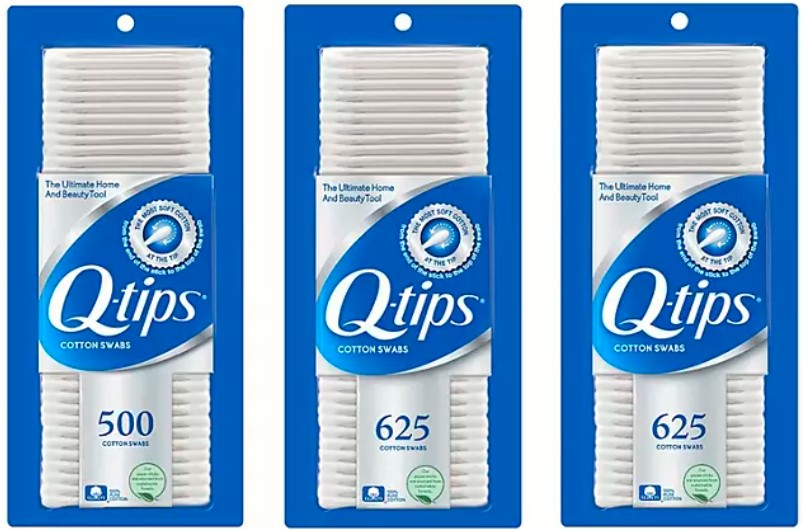 Q-TIPS SWABS Cotton Club ct, 625 Count, (Pack of 3)
