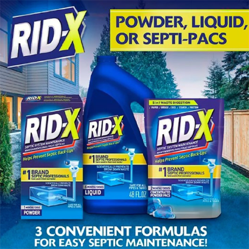 RID-X Septic Treatment, 5 Month Supply Of Powder, 49 oz. free shipping