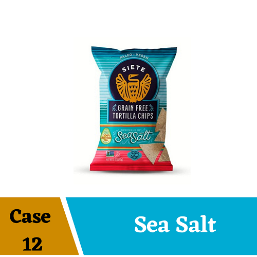 Siete Tortilla Chip - Sea Salt - Case Of 12 - 5 Oz