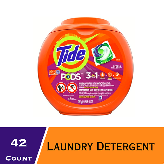 Tide Pods Spring Meadow Laundry Detergent Pacs, 42 Count