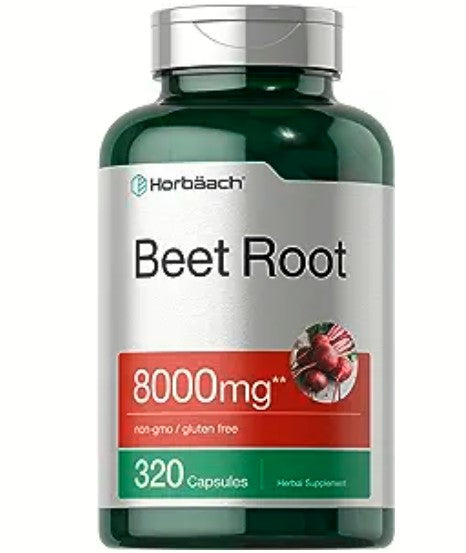 Beet Root Powder Capsules | 8000mg | 320 Count | Non-GMO | by Horbaach